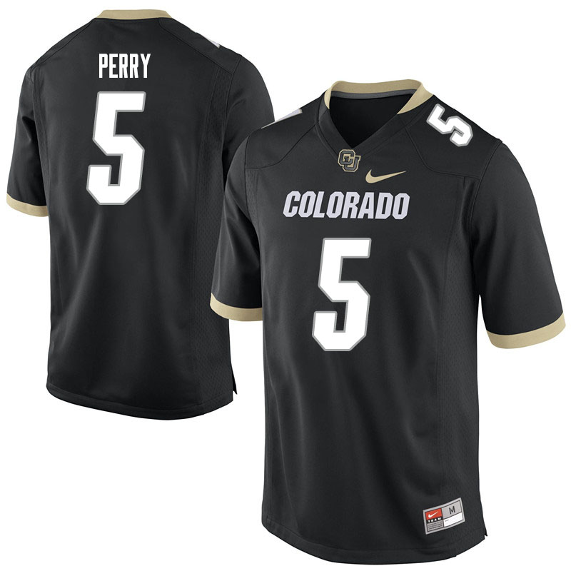 Men #5 Mark Perry Colorado Buffaloes College Football Jerseys Sale-Black - Click Image to Close